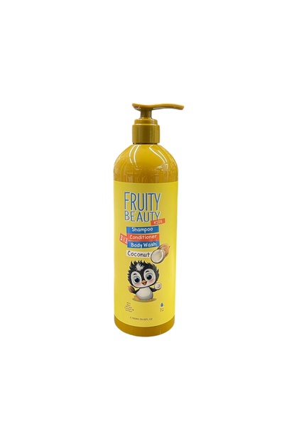BEAUTY LEGEND Natural Coconut Kids 3-in-1 Shampoo, Conditioner & Body Wash-85...