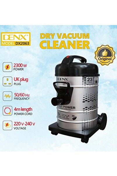 Denx DX2063 Vacuum Cleaner 2300W 23L for Dry Cleaning