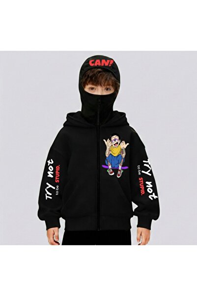 Flaubert -Kar Masked Ninja Unisex Zippered Sweatshirt Cardigan 3-Ply Thick Zi...