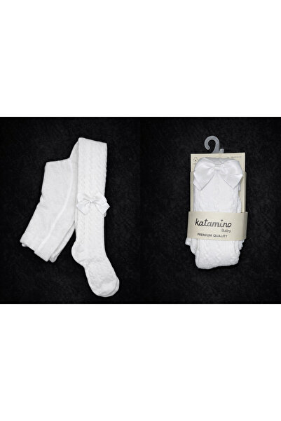 Katamino Baby Dantelli Kız Bebek Külotlu Çorabı