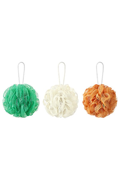 IKEA ÅBYÅN Bath Sponge, 3 pcs, orange/green/white