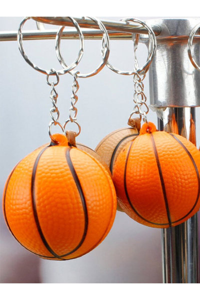parti pera Mini Yuvarlak Basketbol Topu Anahtarlık Stres Topu