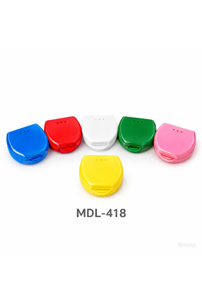 Emino Protez Diş Saklama Kabı Aparey Kutusu Şeffaf Plak Kabı Küçük Boy 2 Adet