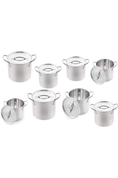 GRÜNBERG Set of Stainless Steel Pots with Lids, Grunberg SP8