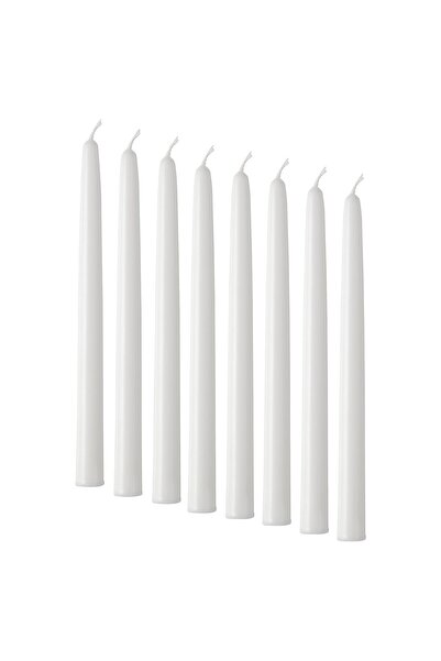 IKEA VINTERFINT Unscented Cone Candle, White, 25 cm