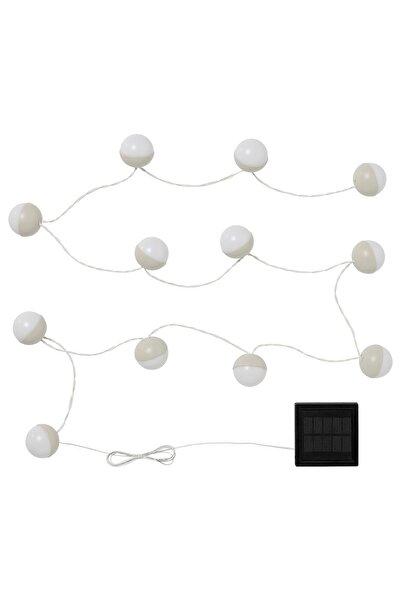 IKEA SOLVINDEN LED Garland 12 Bulbs, Solar Energy/Beige White