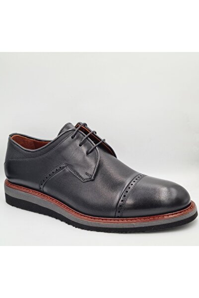 Libero 5528 Black Genuine Leather Eva Sole Men's Daily Casual Classic Shoes