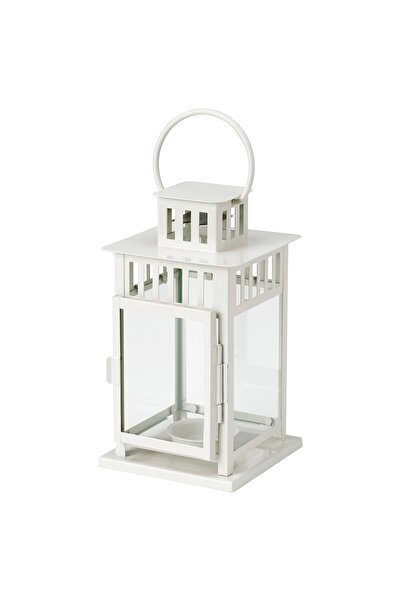 OEM Felinar lumânare bloc 28 cm interior/exterior alb BORRBY Lanterne de inte...