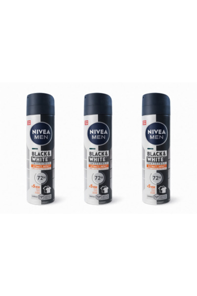 NIVEA MEN Black & White Invisible Ultimate Impact – 3 x 150 ml