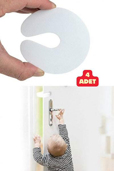 Vekorr 4 Adet Kapı Çarpma Parmak Sıkışma Önleyici Köpük Stoper Seti Çocuk Beb...