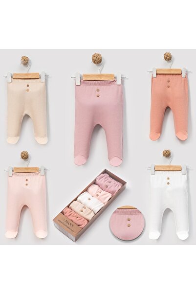 Luna Kids Store مجموعة من 5 قطع للأطفال حديثي الولادة مع أحذية قصيرة