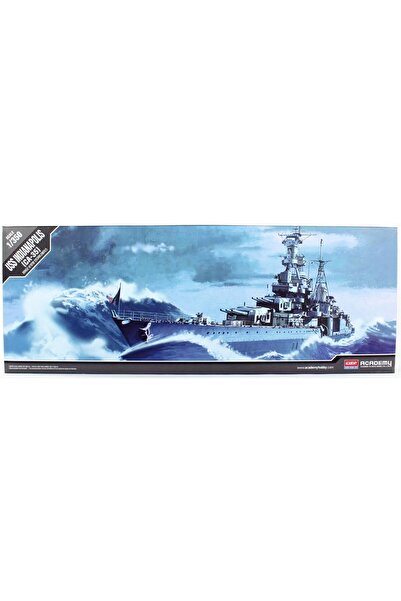 Academy 14107 1/350 Ölçek, U.S.S. CA-35 Indianapolis Savaş Gemisi, Plastik Mo...