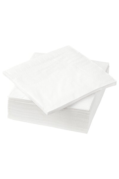 IKEA FANTASTISK Paper Napkin, White, 24 x 24 cm