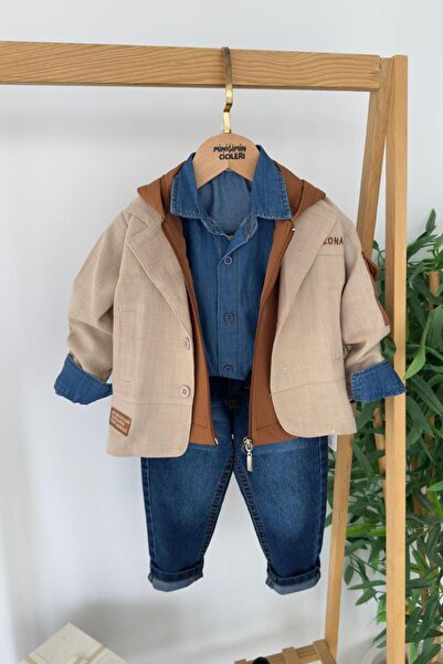 Minigimin Cicileri سترة مينيجيمين سيكيليز أريزونا المطرزة K بغطاء رأس Y طقم ف...