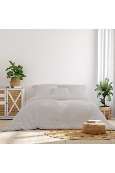 Boutique Blanche طقم غطاء لحاف كينج مكون من 3 قطع، مصنوع من القطن المصري 500 ...