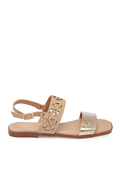 Tergan Bej Hakiki Deri Kadın Sandalet - K25Y1SN67889-U6S