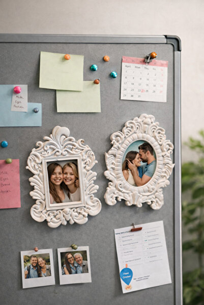 Homesinti Boyanabilir El Yapımı Kendin yap Magnet taş Fotoğraf Çerçevesi 2li ...