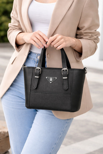 LOUİSA Modern Tasarım Safiona Dokulu Çapraz Askılı El/Omuz Çantası