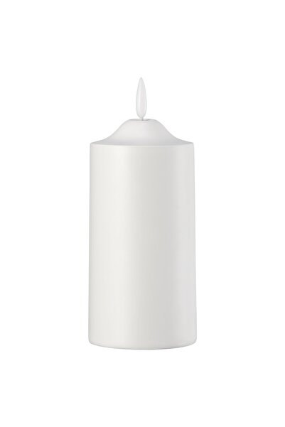 IKEA Lumânare bloc LED SMÅLOM, albă, 14 cm
