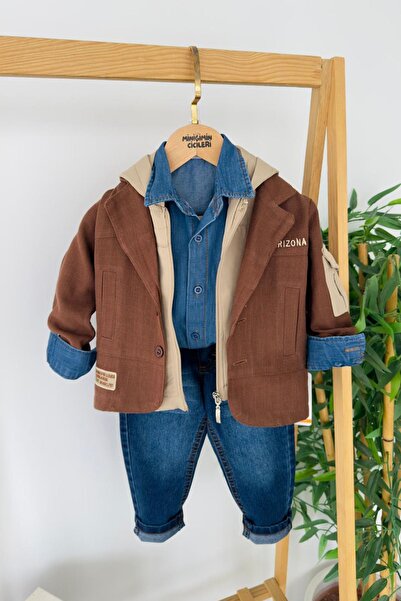 Minigimin Cicileri Miniğimin Cicileri Arizona İşleme Ceketli Kapüşonlu Yelekl...