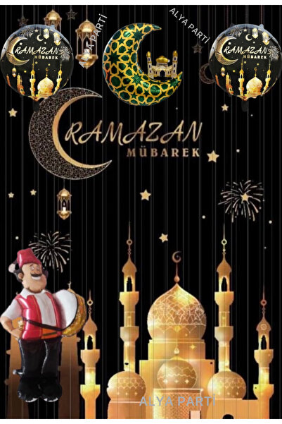 ALYA PARTİ Ramazan Temalı Arka fon Perdeli Ramazan Davulculu Set