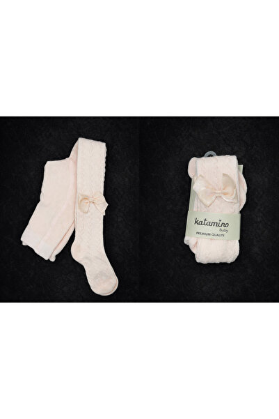 Katamino Baby Dantelli Kız Bebek Külotlu Çorabı