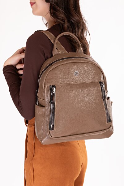 Gondol Women's Convenient Daily Backpack Ald.31124 Mink