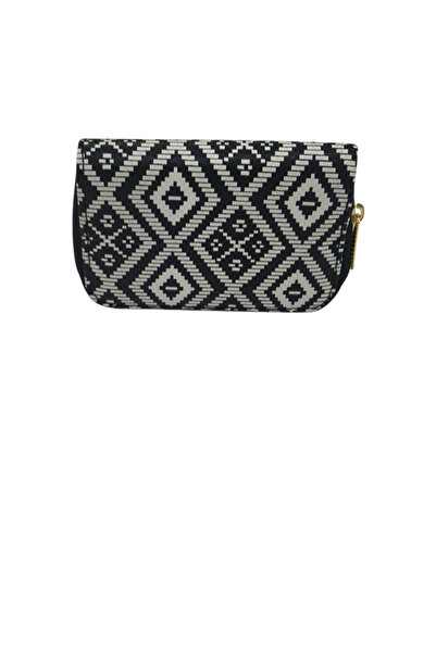 PİRAMİT Wallet Ethnic Pattern Black and White