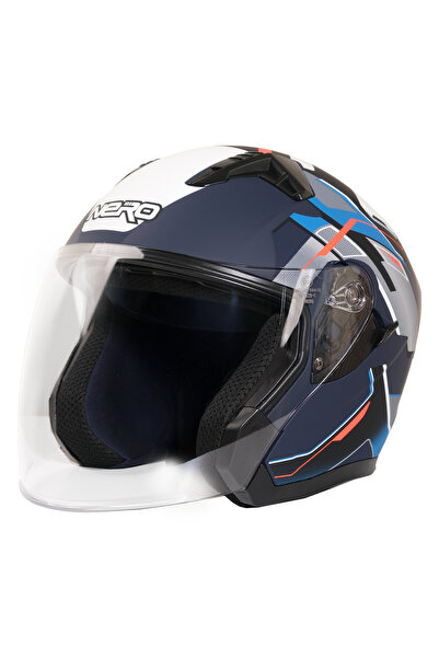 GP KOMPOZİT GP NERO MKS006-MBC5B Şeffaf Vizörlü Motosiklet Yarım Kask