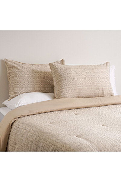 Boutique Blanche 3pc cotton tencel super king comforter set 260*250cm, beige