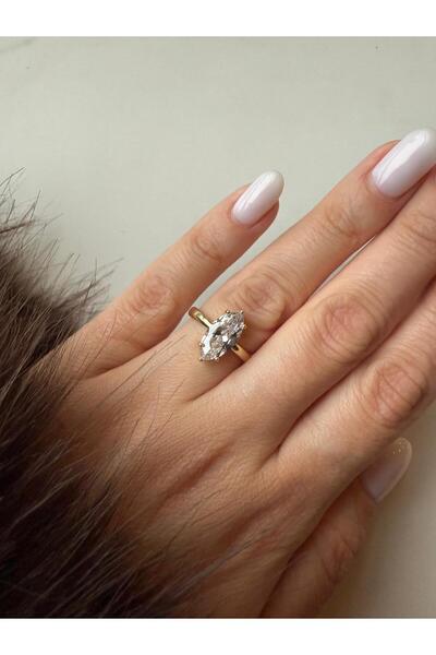 LUNEA Markiz Kesim Tek Taş Yüzük