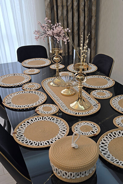 KAAN HOME Set de 8 coșuri de pâine Supla, 8 coșuri pentru ceai, 1 traversă, 1...