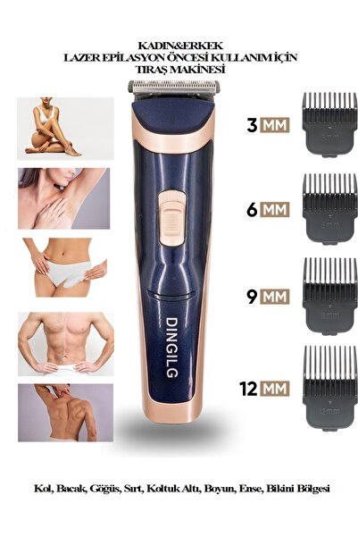 Arzu Güzel Cosmetics Kadın & Erkek Kullanıma Uygun Şarjlı, Dört Başlıklı, Laz...