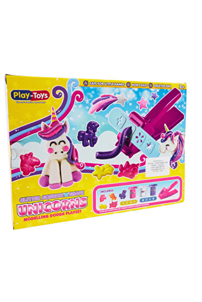 Play Toys PLAYTOYS GLITTER SQUEEZE AND SHAPE UNICORNS