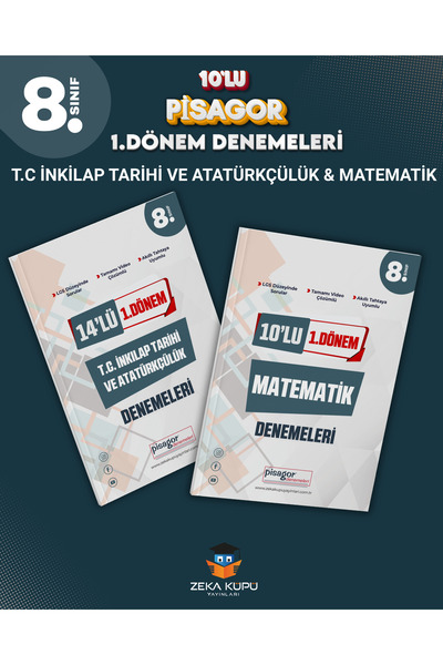 Zeka Küpü Yayınları 8.Sınıf Pisagor 1.Dönem 10'lu T.C İnkilap Tarihi ve Atatü...