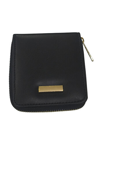 PİRAMİT Yandan Takozlu Wallet Black