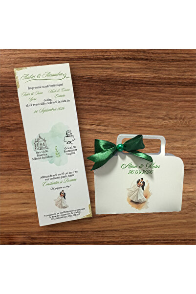 Aela.alc Wedding invitation box set of 20 pieces