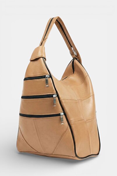 Lederax Genuine Leather Multi-Compartment Backpack and Shoulder Bag LD52