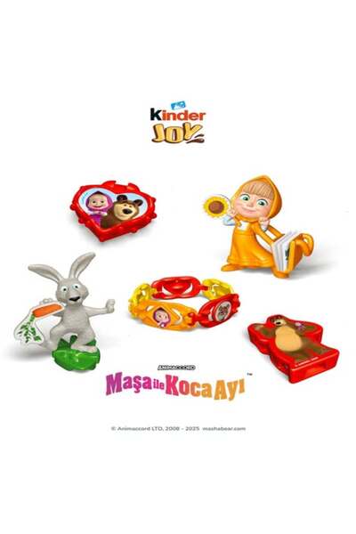 Kinder Masha İle Koca Ayı Oyuncakları, Asorti 1 Adet Mini Figür, Yalnızca Oyu...