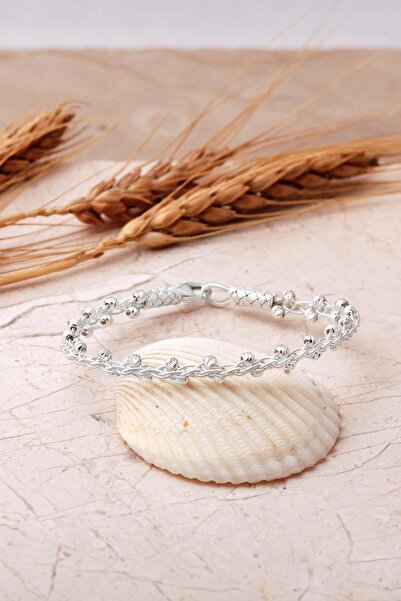 Sümer Telkari Dorika Kazaziye İşlemeli Tasarım 18 Cm Örgü 1000 Ayar Gümüş Bil...