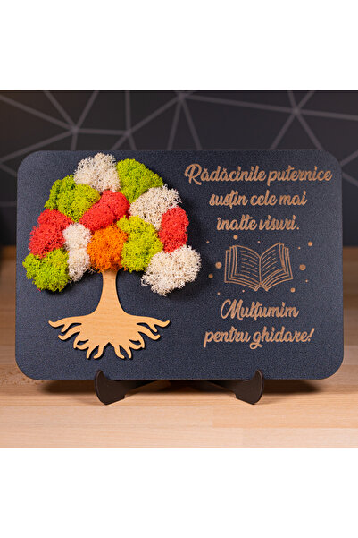 Creators of Crafts Lichen tree of life gift for leader 20x15cm