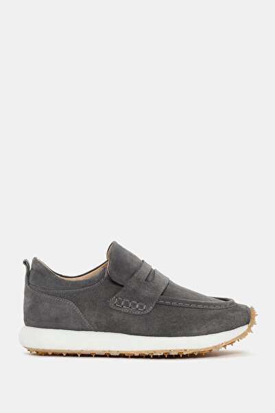 Nobrand %100 Hakiki Deri Gri Süet Urban Erkek Ayakkabı