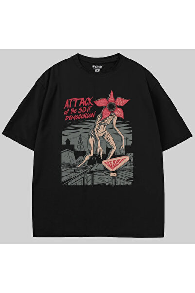 Crazy 80S Arcade Demogorgon Retro Stranger Things Oversized T-Shirt