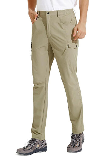 OEM Men's lightweight trekking pants, scratch resistant, 6 pockets, cream 3XL