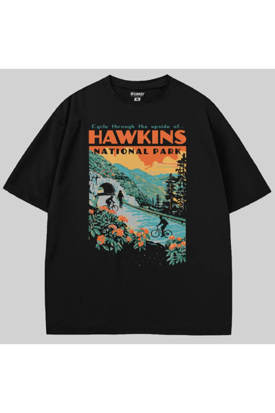 Crazy Hawkins National Park Stranger Things Oversized T-Shirt