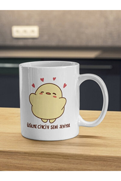 Nehir Komik Karikatürlü, Espirili, Sevgililer Günü,Porselen Kupa Bardak-1 ADET