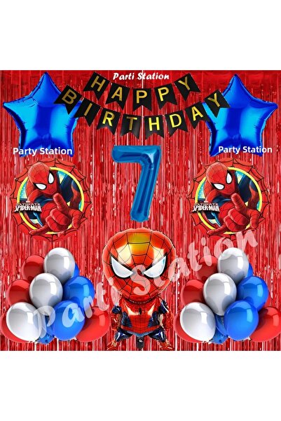 Parti Station مجموعة بالونات سبايدرمان لعمر 7 سنوات، مجموعة بالونات حفلة عيد ...