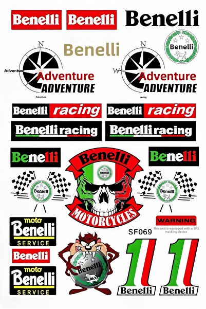 Limitless Design مجموعة ملصقات دراجات نارية متوافقة مع بينيلي مقاس 22 × 30 سم...