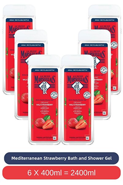 Le Petit Marseillais Mediterranean Strawberry Shower Gel 400 ml X6