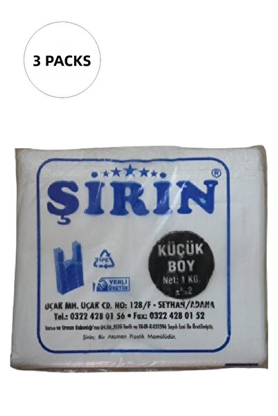 OEM White Thick Athlete Bag Small Size 25x45 Cm 1 Kg 3 Pack (Takriben 330 Pie...